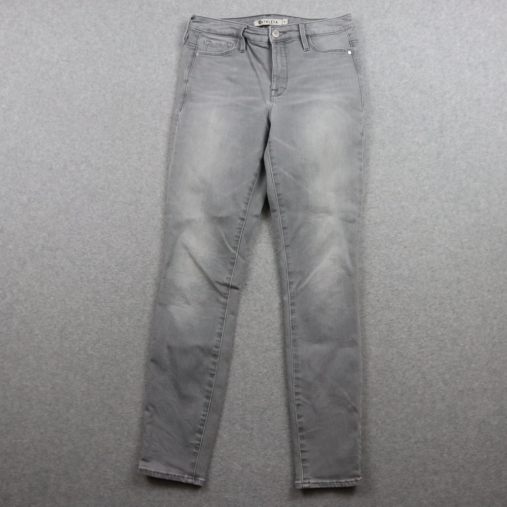 Athleta Jeans Womens 4 Sculptek Skinny Stretch‎ Flex 5-Pocket Denim Gray